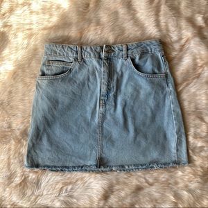Subdued Jean Short Mini Skirt